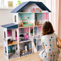 Casa de muñecas Premium XL 4 pisos con 17 accesorios