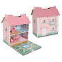 Casa de madera de muñecas Pocket portátil | Casa infantil plegable +3 años