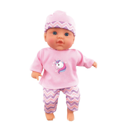 Muñeca bebé cuerpo blando con sonidos 31 cm rosa | +3 años