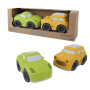 Pack 2 coches Eco Bio de paja de trigo | Juguete ecológico +18 meses