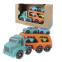 Camión porta coches Eco Bio con 5 coches | Paja de trigo +18 meses
