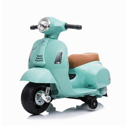 Mini Vespa Eléctrica 6V Azul Celeste Tachan | Moto Infantil con Licencia Oficial