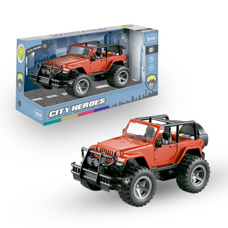 Jeep Infantil Rojo con Luz y Sonido Escala 1:16 | Coche Todoterreno