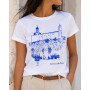 Camiseta Azul Ermita de Muel | Diseño Exclusivo Adiario Store