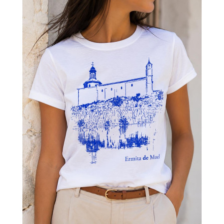 Camiseta Azul Ermita de Muel | Diseño Exclusivo Adiario Store