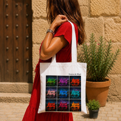 Bolsa Algodón Orgánico Ermita de Muel Multicolor | Edición Nocturna