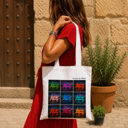 Bolsa Algodón Orgánico Ermita de Muel Multicolor | Edición Nocturna